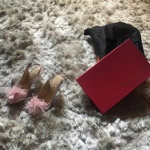 Kate Spade Pink Feather Fluffy Pump